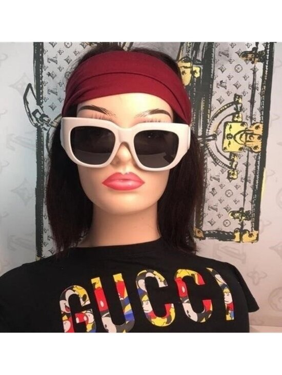 New Authentic  Gucci GG1545S 003 – Light Grey Oversized Square Sunglasses ✨ main image 7